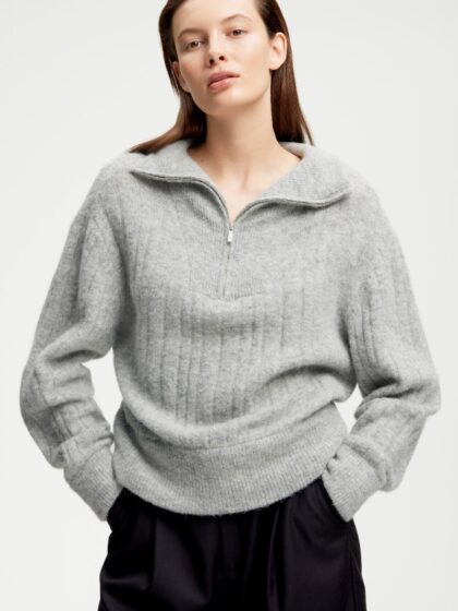AlphaGZ R Zipper Pullover - Grey-0