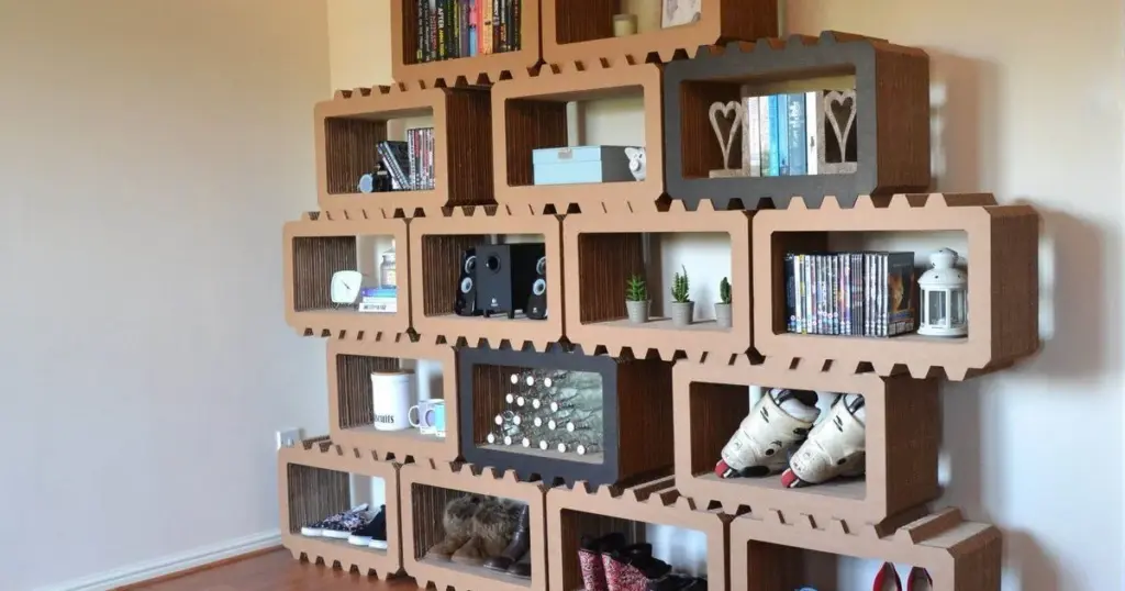 Forvandl en kedelig papkasse til en smart og praktisk hylde: Det nemmeste DIY-projekt du kan lave derhjemme! - image 1