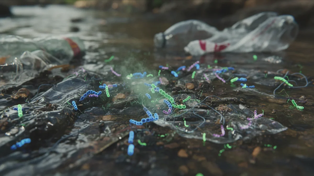 Bakterier nedbryder plastikaffald i fællesskab. Forskere viser ny metode
