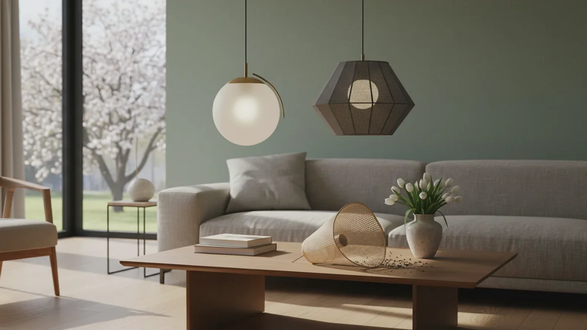 Denne nye type loftlamper fortrænger nu rattan fra stuen