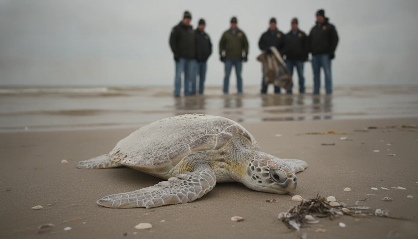 Sjælden havskildpadde fundet livsfarligt svækket: Kulden lammer den næsten fuldstændigt