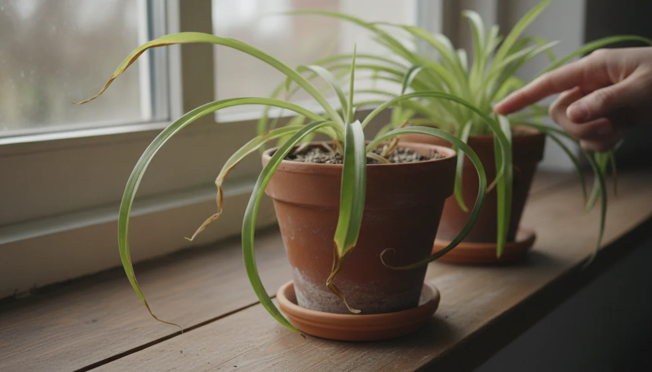 Spider plant med bøjede blade? Dette afslører de om dine vandingsvaner