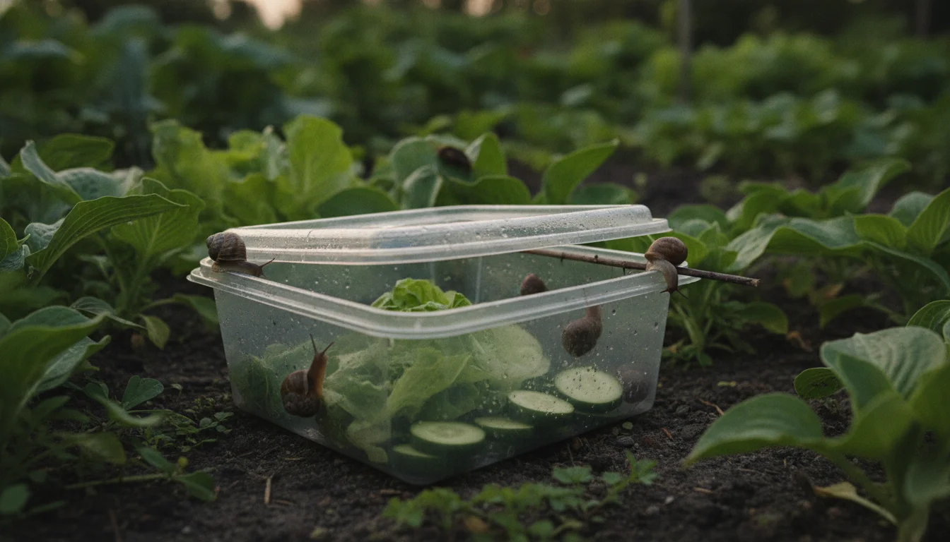 Genialt trick med en salatboks fjerner snegle uden at dræbe dem