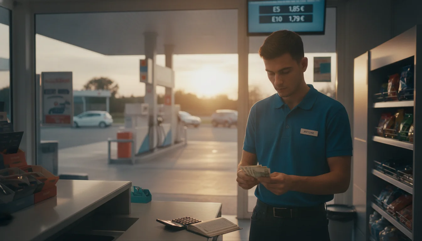 Arbejder på tankstation i Frankrig: Så meget er der tilbage