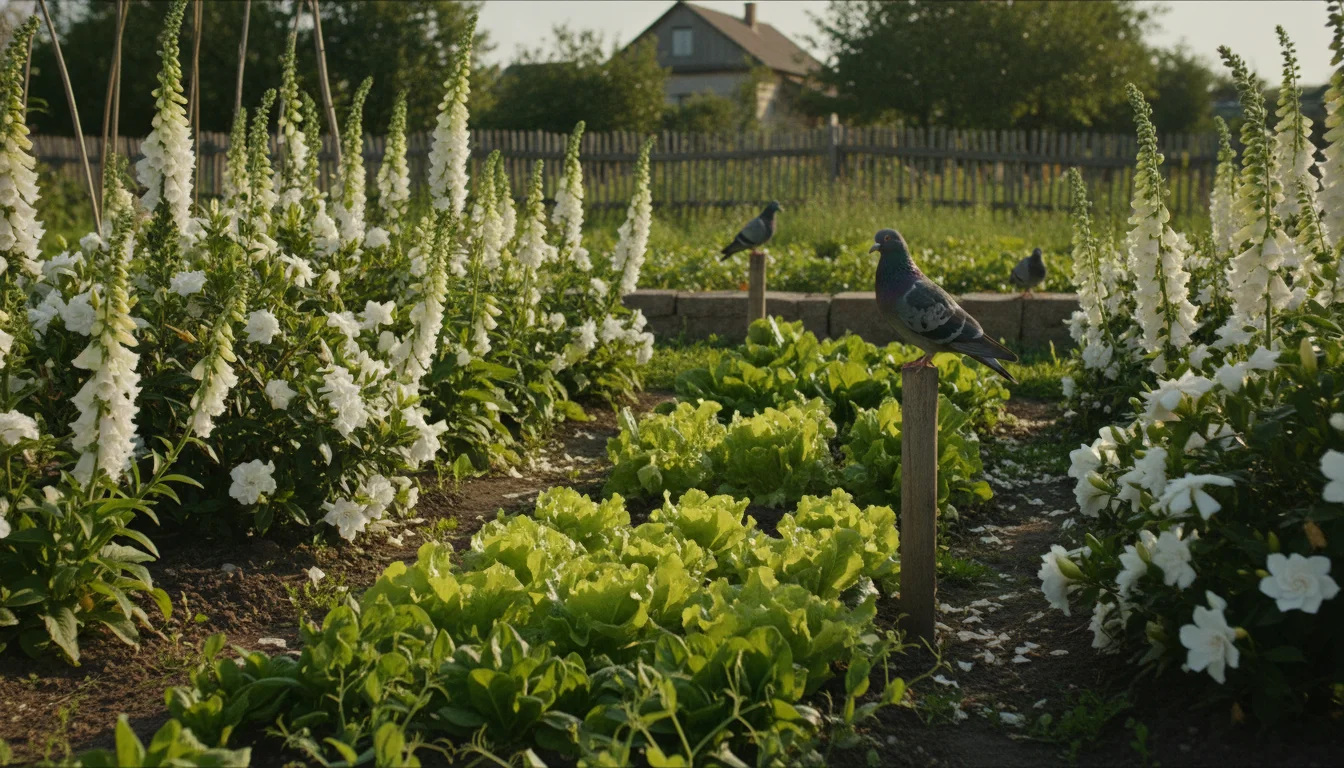 Med denne hvide haveblomst holder duerne sig fra grøntsagerne