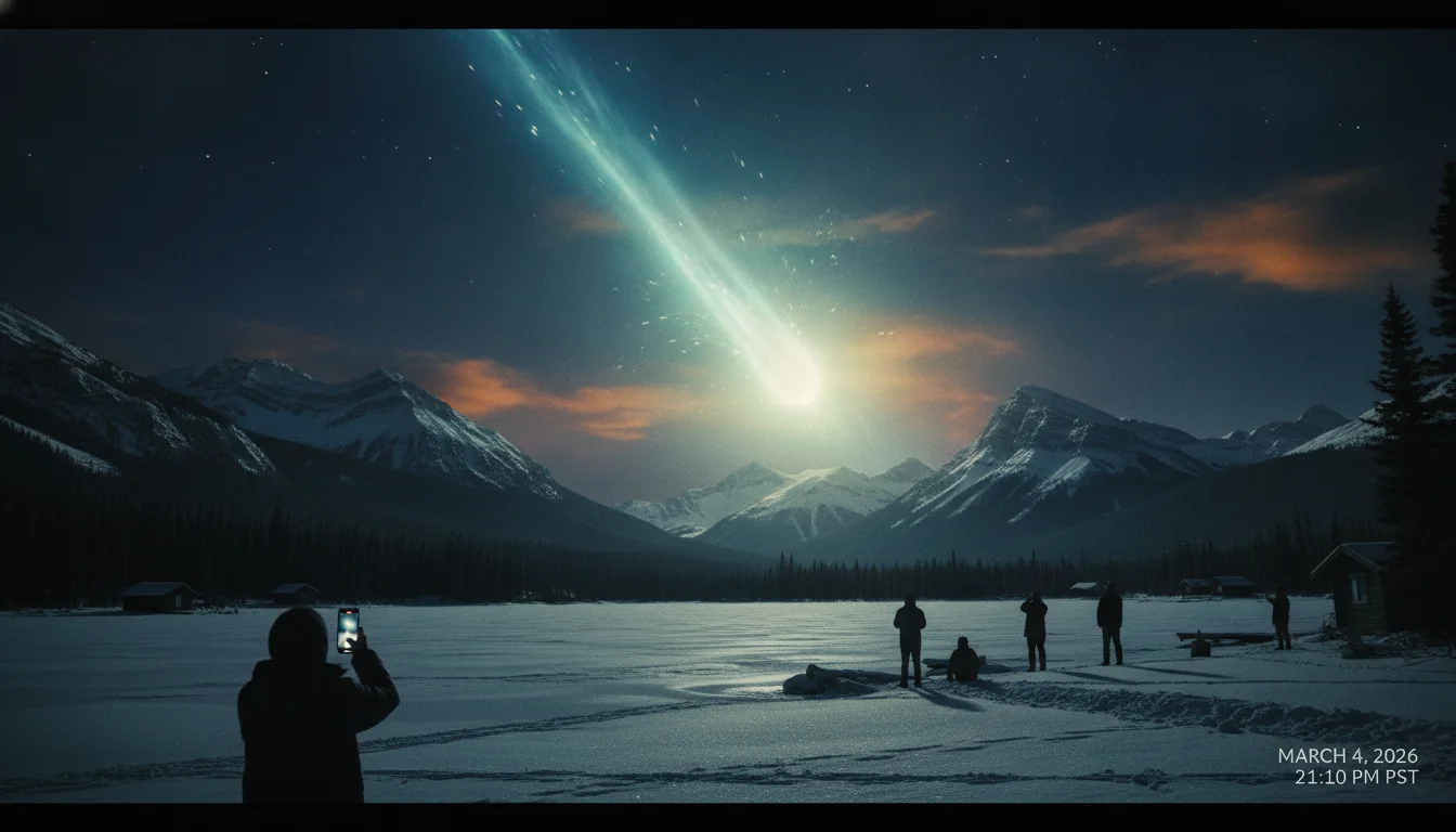 Meteor med 119.000 km/t oplyste pludseligt hele nattehimlen over Canada